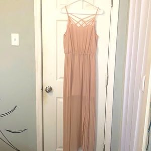 Semi Sheer Floor Length Dress